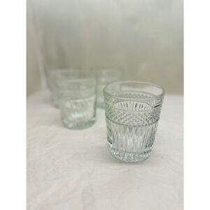 vintage libbey radiant double old fashioned rocks glass 4" 10oz  s/4